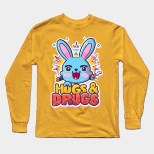 Hugs & Drugs Bunny Long Sleeve T-Shirt